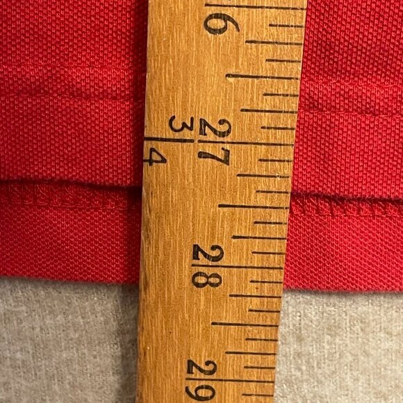 Tommy Hilfiger Polo Men's XL Red Short Sleeves Custom Fit - Picture 7 of 12